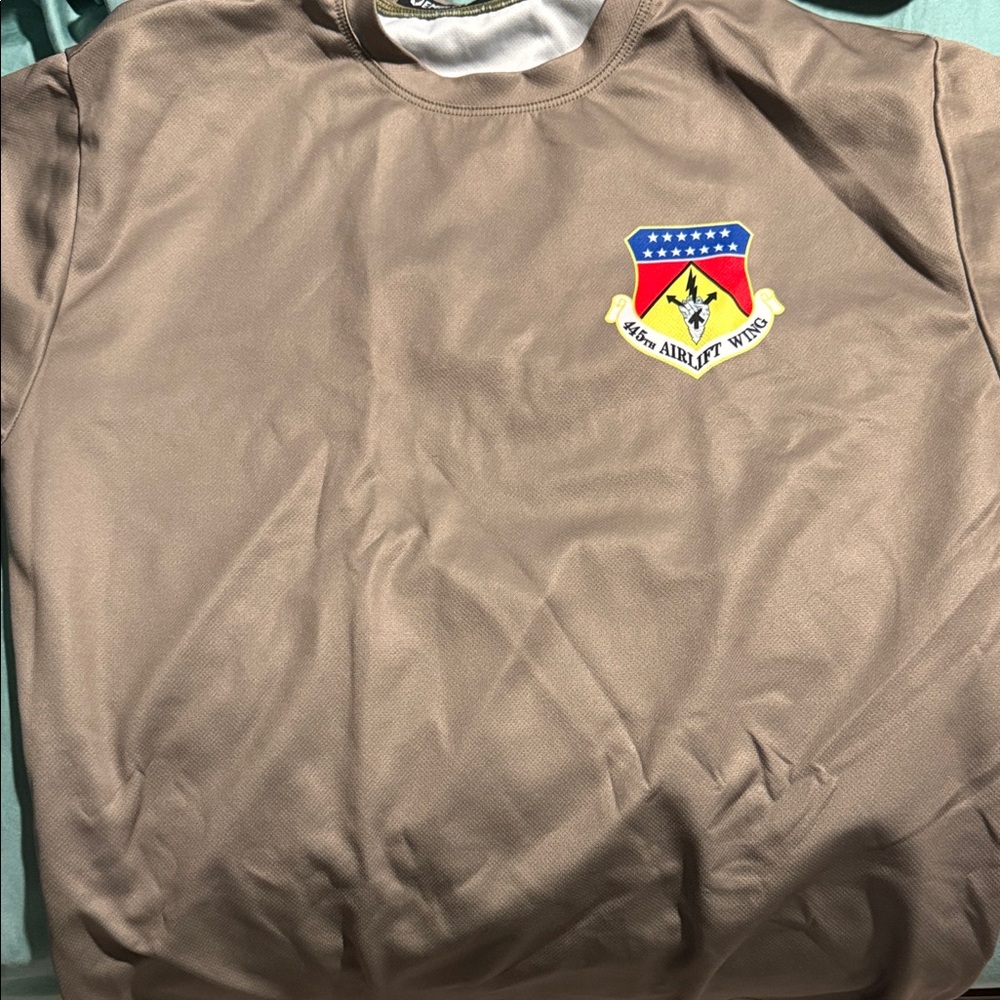 Brown Crewneck shirt with Emblem